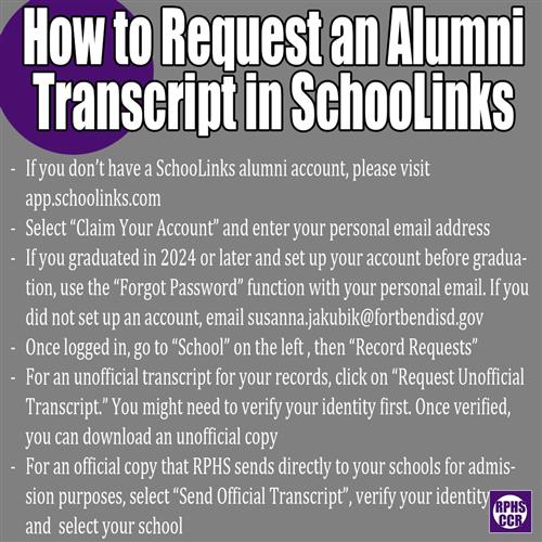 alumni transcript request